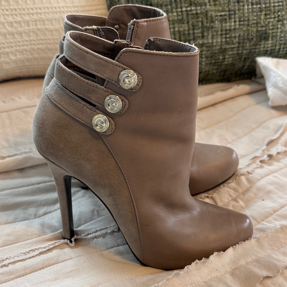 Guess Taupe High Heel Ankle Boots